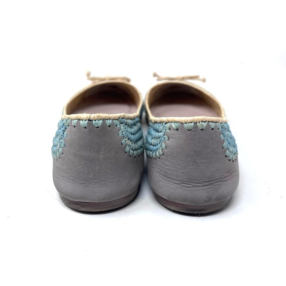 Salvatore Ferragamo Raffia Ballet Flat Women's 9 Vacation Resort Slip On Shoe - Picture 7 of 10